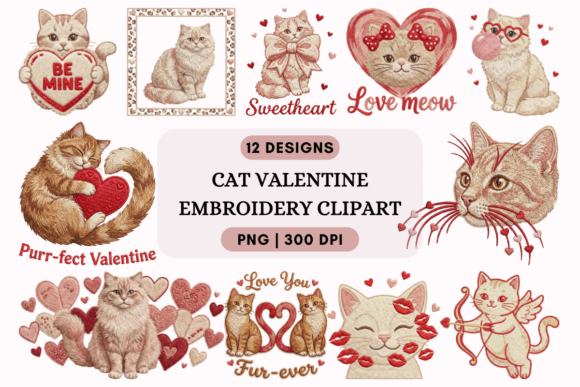 Cat Valentine Embroidery Clipart: A Designer’s Review for Cozy Apparel