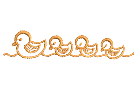 Cute Ducklings Embroidery Design: A Seasonal Charm for Holiday Crafting