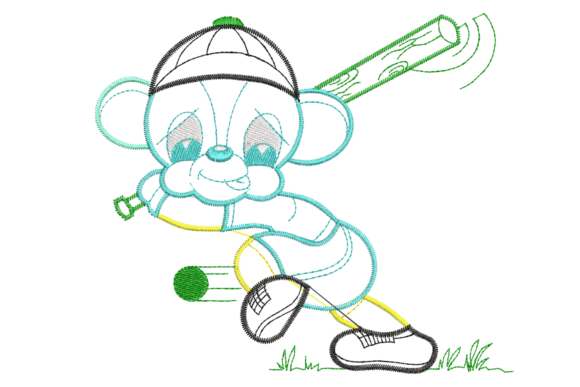 Monkey Playing Baseball Embroidery Review