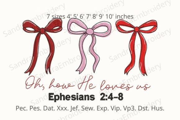 Oh How He Loves Us Embroidery Design