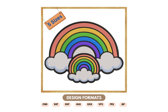 Rainbow with Clouds Embroidery Design Review