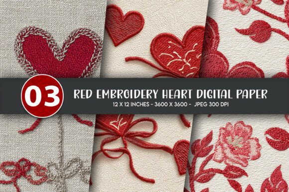 Red Embroidery Heart Digital Paper: A Designer’s Honest Review for Real Projects