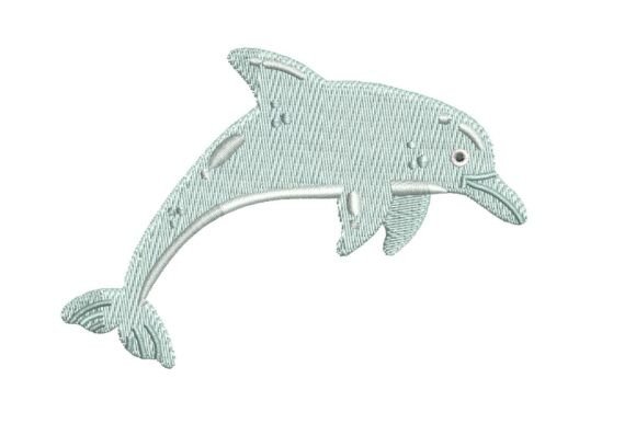Sage Dolphin Embroidery: A Versatile Marine-Inspired Design for Etsy Sellers