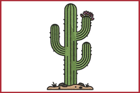 Saguaro Cactus Machine Embroidery File