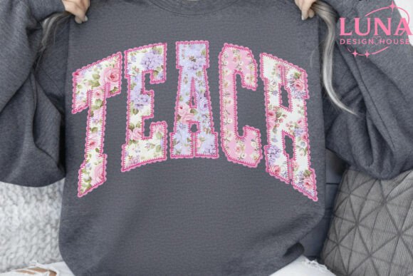 Teach Floral Faux Embroidery PNG Review